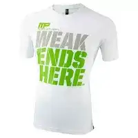 MusclePharm T Shirt 'Weak Ends Here' Beyaz